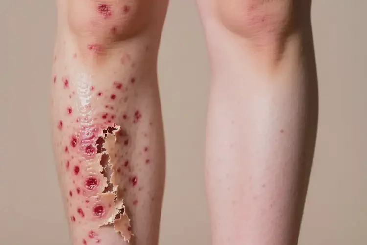 女人小腿容易長(zhǎng)濕疹可以徹底自愈嗎(圖1)