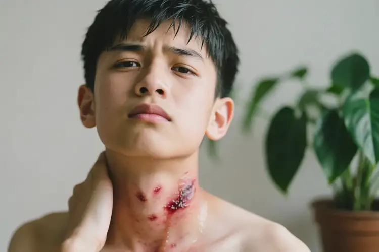 青少年脖子出濕疹不管它會(huì)自己自愈嗎(圖3)