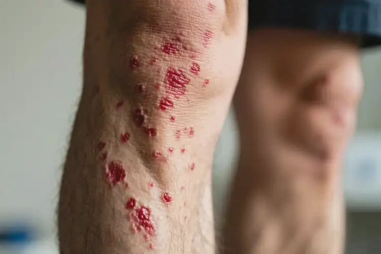 男人小腿起濕疹不管它會(huì)自己自愈嗎(圖4)