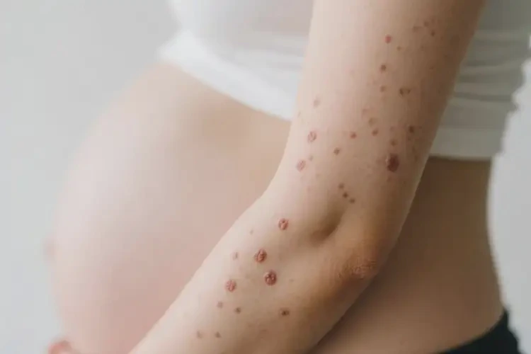 產(chǎn)婦手臂上出濕疹能靠自己自愈嗎(圖1)