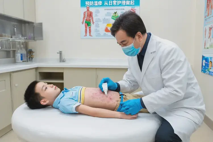 小學(xué)生肚子上長(zhǎng)濕疹不管它會(huì)自己自愈嗎(圖2)