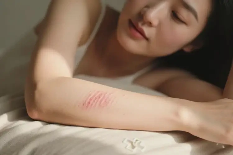 女性手臂偶爾長(zhǎng)濕疹不管它會(huì)自己痊愈嗎(圖1)