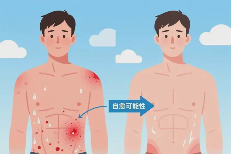 男生肚子出濕疹可以徹底自愈嗎(圖3)