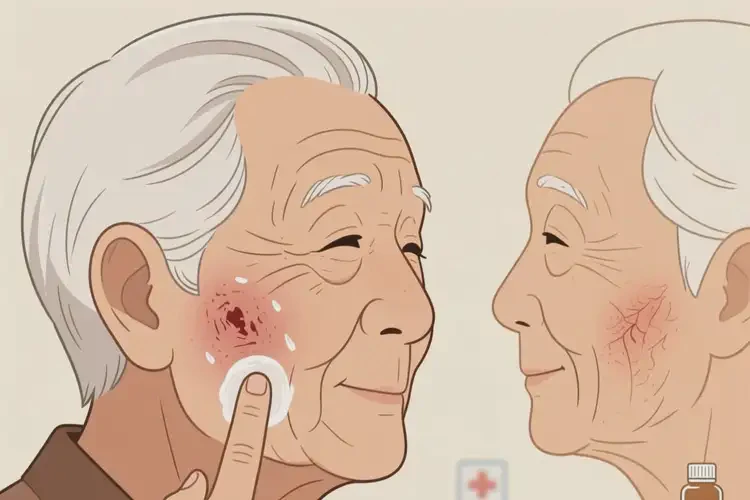 高齡老人臉上有濕疹能夠徹底治愈嗎(圖2)