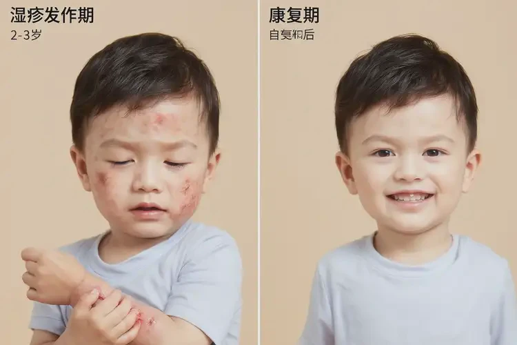 幼儿脖子上偶尔长湿疹可以彻底自愈吗(图2)