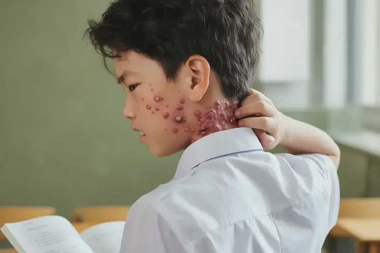 青少年脖子經(jīng)常長濕疹不管它會自己好嗎(圖4)