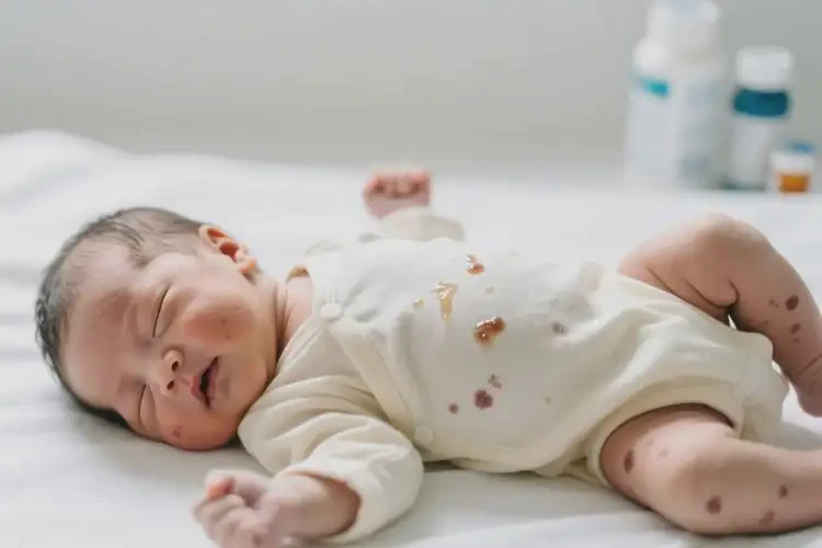 新生兒身上偶爾長(zhǎng)濕疹不管它會(huì)自己痊愈嗎(圖3)