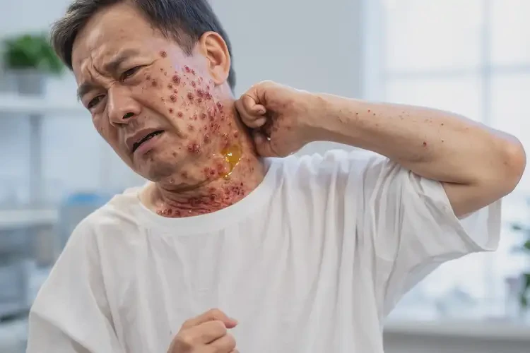 男性脖子長濕疹能靠自己自愈嗎(圖3)