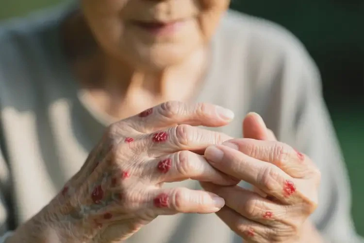 老年人身上出現(xiàn)濕疹不管它會自己好嗎(圖2)