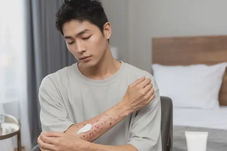 男生手臂上偶爾起濕疹能徹底自愈嗎(圖3)