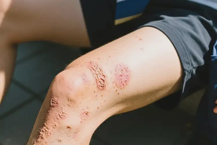 大學(xué)生大腿上長(zhǎng)濕疹不管它會(huì)自己自愈嗎(圖2)