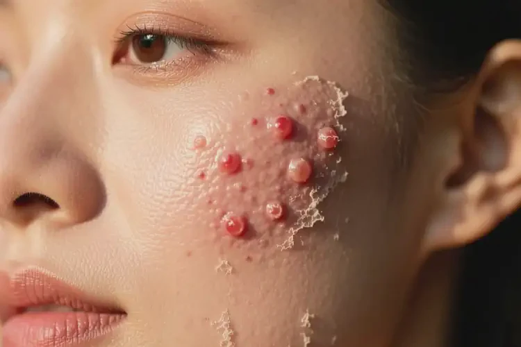 女生臉上偶爾長(zhǎng)濕疹能徹底自愈嗎(圖3)