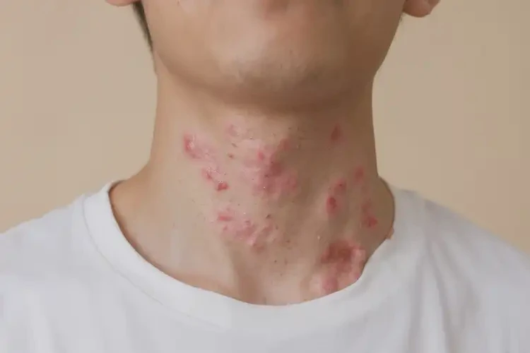 男生脖子上偶爾起濕疹能夠徹底治愈嗎(圖4)