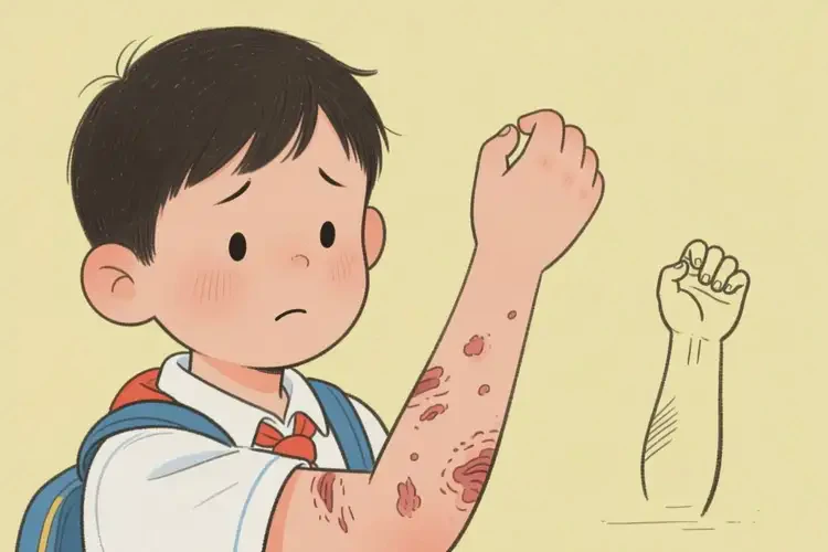 小學(xué)生手臂經(jīng)常起濕疹不管它會自己好嗎(圖2)