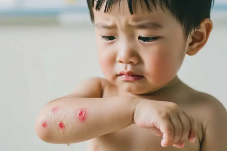 小孩手臂長濕疹不管它會自己痊愈嗎(圖2)