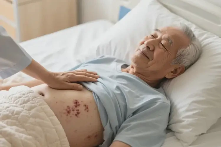 高齡老人肚子上有濕疹能徹底自愈嗎(圖1)