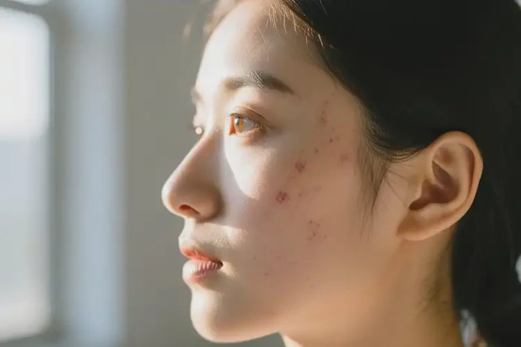 女生面部偶爾起濕疹不管它會自己好嗎(圖1)