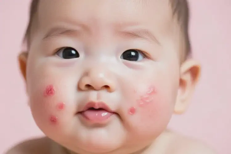寶寶臉上出濕疹不管它會(huì)自己痊愈嗎(圖3)