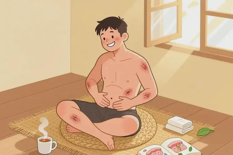 男性肚子上有濕疹能靠自己自愈嗎(圖2)