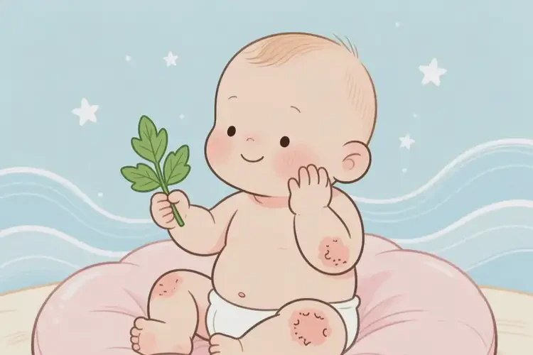 嬰幼兒全身偶爾起濕疹不管它會(huì)自己痊愈嗎(圖1)