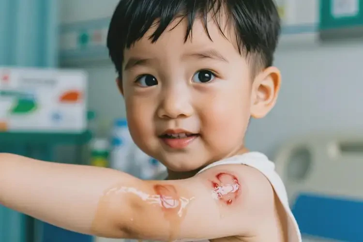 小孩手臂上出現(xiàn)濕疹不管它會(huì)自己痊愈嗎(圖4)