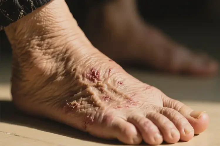 老年人脚上容易长湿疹不管它会自己痊愈吗(图1)