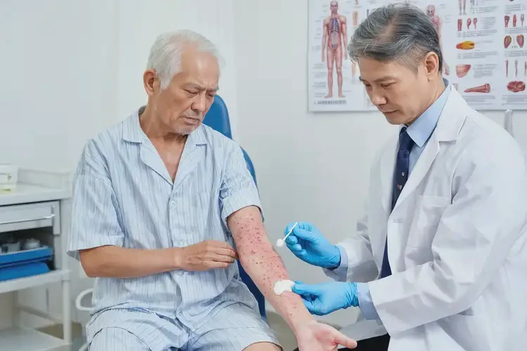 老人身上起濕疹不管它會自己自愈嗎(圖3)