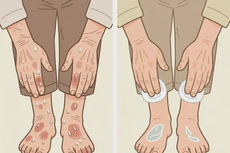 老人四肢偶爾長(zhǎng)濕疹能夠徹底治愈嗎(圖4)