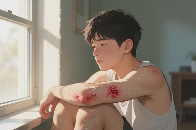 男生手臂經(jīng)常起濕疹不管它會自己痊愈嗎(圖3)