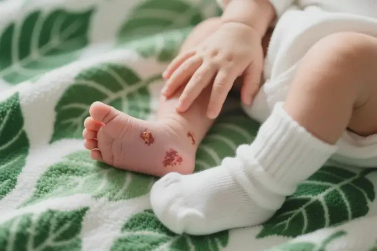 新生儿脚上长湿疹能彻底自愈吗(图1)