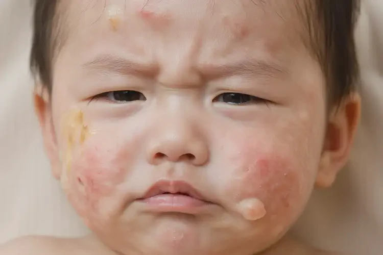 嬰兒面部容易起濕疹不管它會自己自愈嗎(圖1)