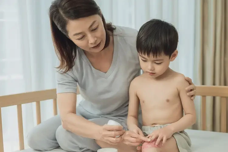 少兒大腿起濕疹不管它會自己好嗎(圖2)