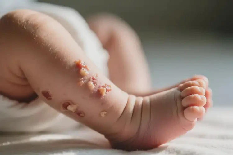 新生兒小腿出現(xiàn)濕疹可不可以徹底自愈(圖2)