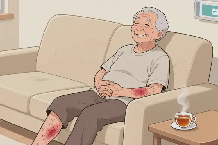高齡老人四肢出現(xiàn)濕疹能徹底自愈嗎(圖2)