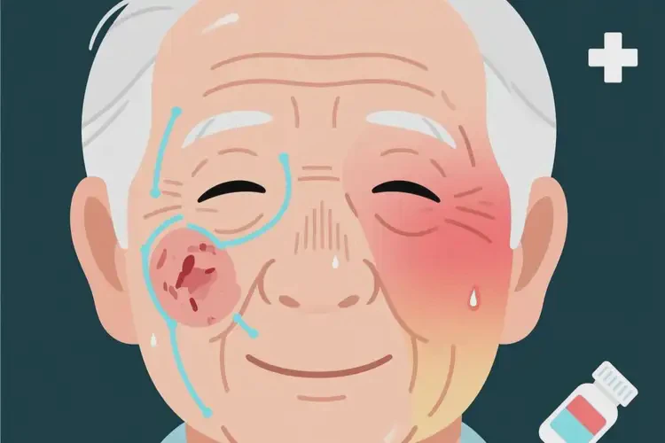 高齡老人臉上有濕疹能夠徹底治愈嗎(圖1)
