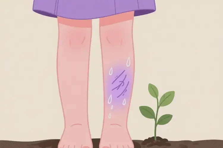 女生小腿上出濕疹不管它會自己自愈嗎(圖1)