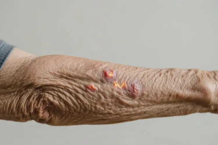 老年人手臂上偶爾起濕疹能夠徹底治愈嗎(圖2)