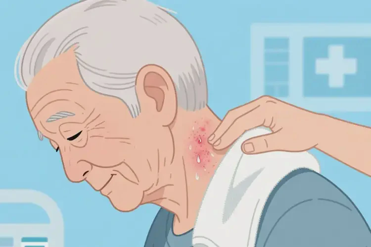 高齡老人脖子有濕疹不管它會(huì)自己痊愈嗎(圖2)