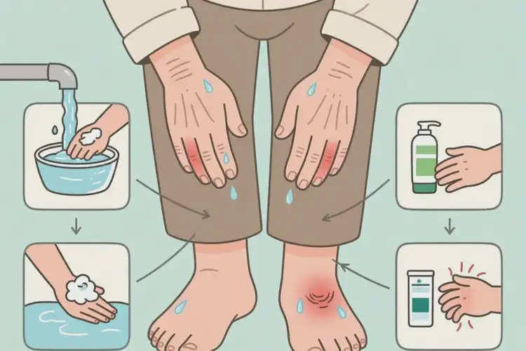 老人四肢偶爾長(zhǎng)濕疹能夠徹底治愈嗎(圖1)