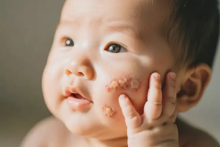 小兒面部偶爾起濕疹能徹底自愈嗎(圖3)
