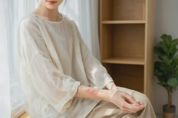 女人肚子上容易起濕疹不管它會自己好嗎(圖1)