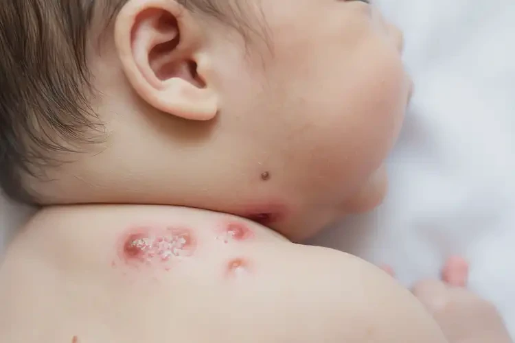 嬰兒脖子上容易起濕疹不管它會自己好嗎(圖4)