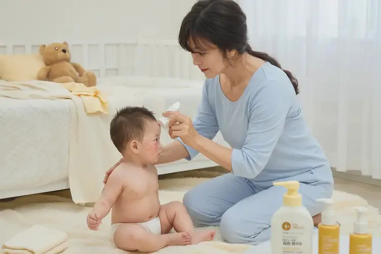 嬰兒大腿上偶爾長濕疹能徹底自愈嗎(圖3)