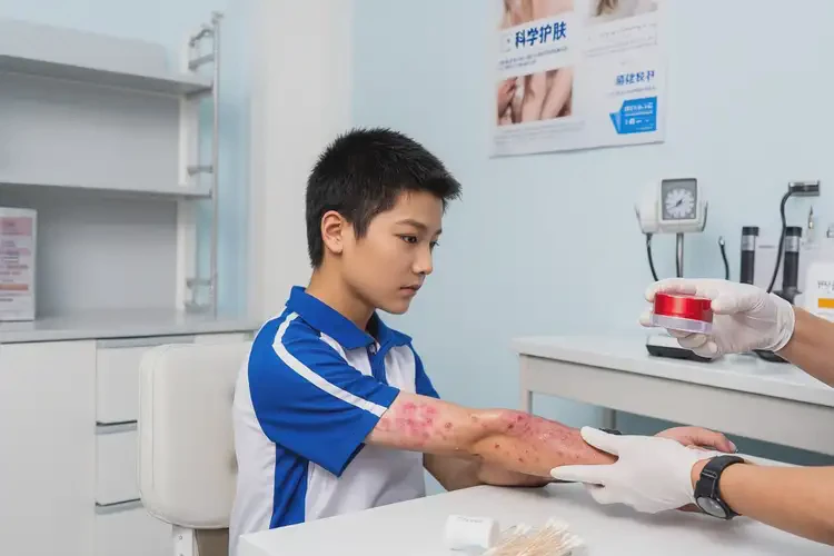 中學生小腿出現(xiàn)濕疹不管它會自己痊愈嗎(圖1)