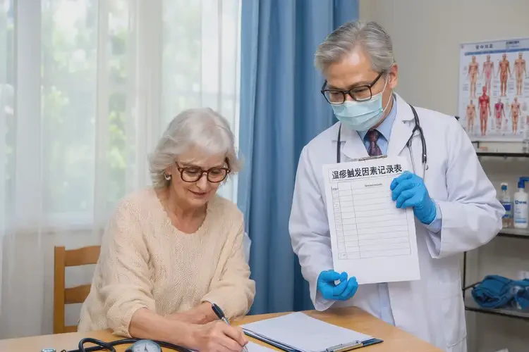 老年人手臂上起濕疹不管它會自己自愈嗎(圖1)