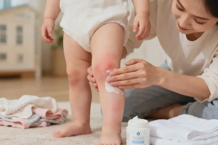 小儿大腿长湿疹不管它会自己痊愈吗(图2)