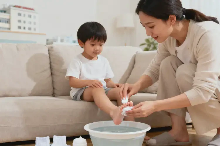 孩子腳上容易起濕疹可以徹底自愈嗎(圖1)