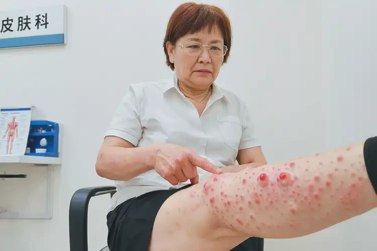 女人大腿上出濕疹不管它會(huì)自己痊愈嗎(圖4)