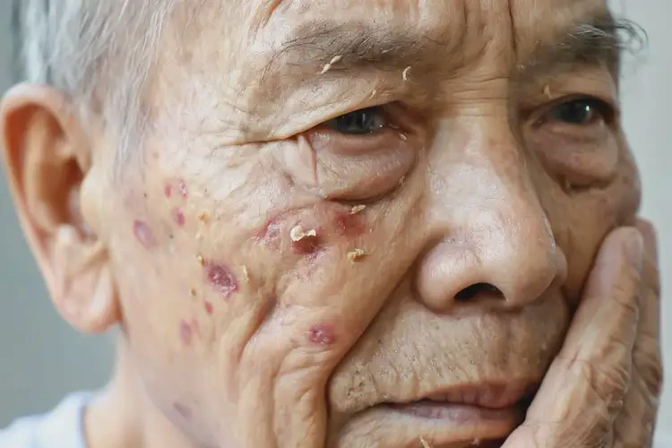 高齡老人臉上出現(xiàn)濕疹可不可以徹底自愈(圖4)