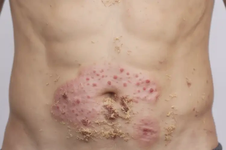 男性肚子上經(jīng)常起濕疹不管它會自己好嗎(圖2)